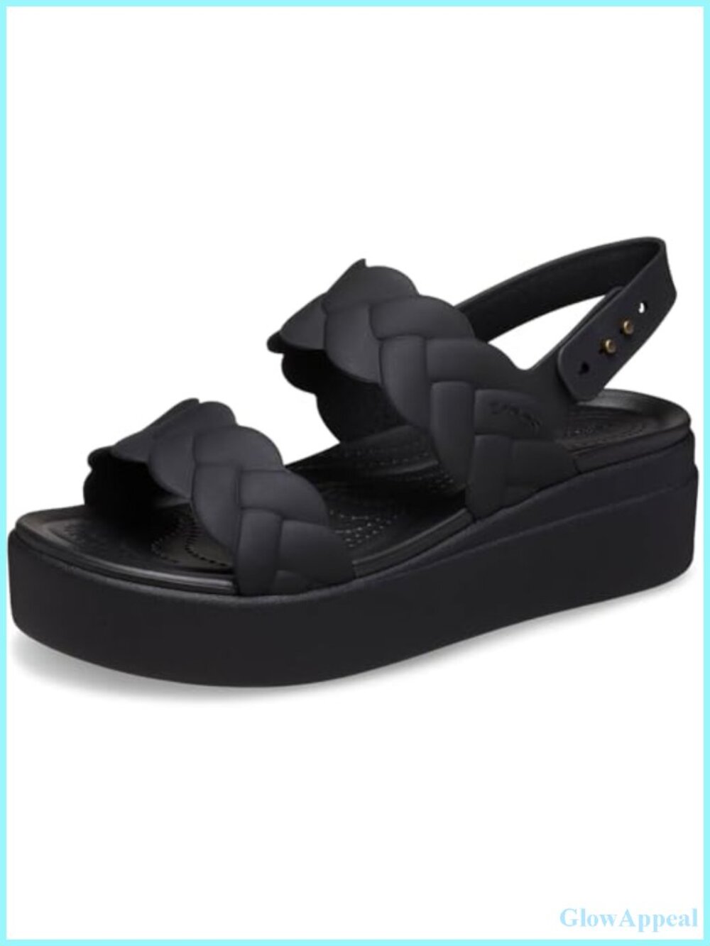 Crocs Brooklyn Woven Low Wedge Sandals Adjustable Ankle Strap LiteRide